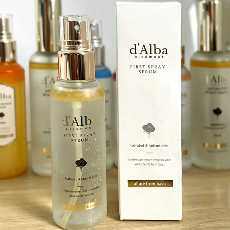 Fashion D‘alba White Truffle Essence Spray Hydrates Moisturizes Relieves Dryness Soothes and Sensitivity Firms Brighten Skincare