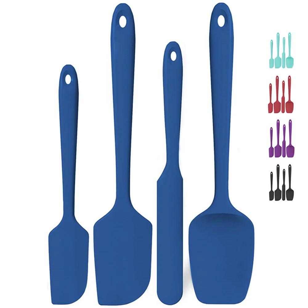 Juego de espátulas de silicona para cocina, espátula de silicona flexible de alta resistencia al calor de 315 °C con mango antideslizante para cocinar, mezclar, hornear, servir y revolver