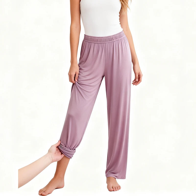 Women's Modal Pajama Pants - Loose Elastic Waist Loungewear