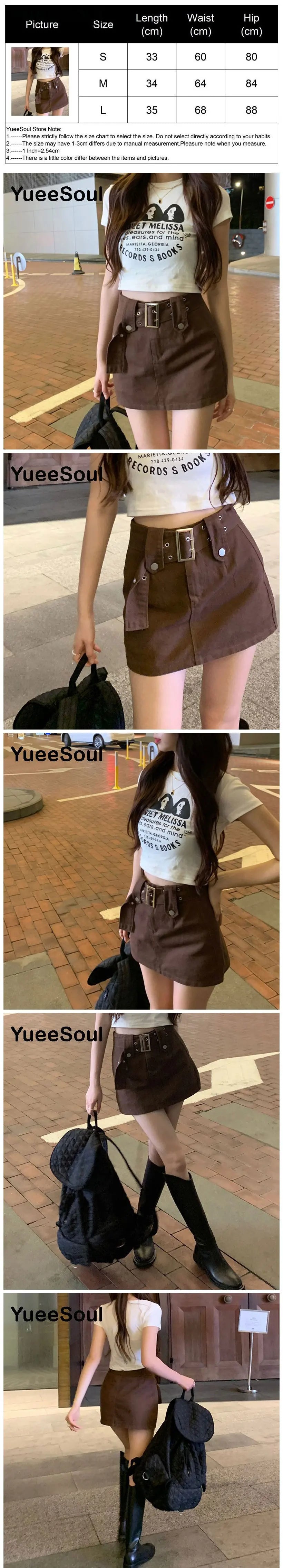Brown Mini Skirts 2023 New Y2K Vintage High Waist Women Pleated Skirt Chic Sweet Cute Preppy Style Casual 90s E Girl Dance Skirt