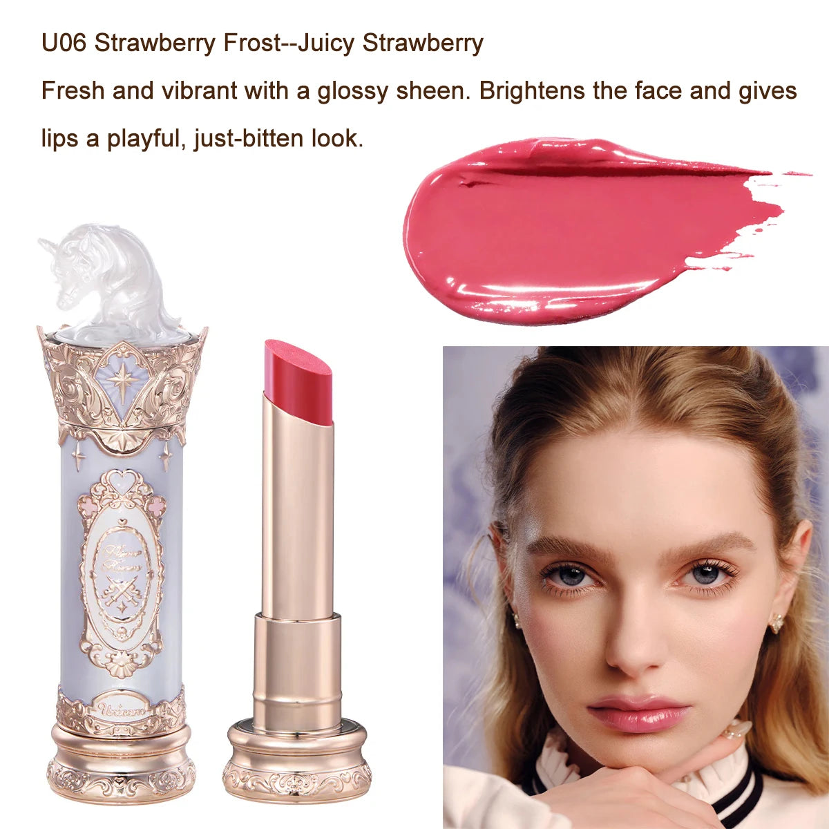 Flower Knows Knight Unicorn Makeup Set - Eyeshadow, Blush, Lipstick