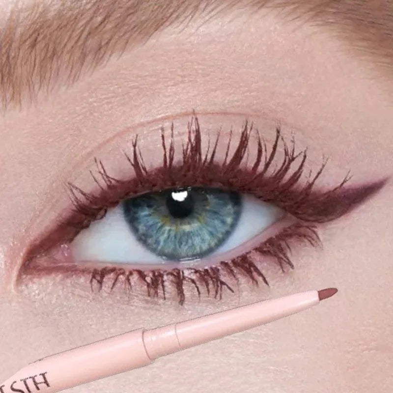 Matte Red Brown Eyeliner Gel Pen Ultra-thin Long Lasting Quick Dry Smooth Colorful Eye Shadow Lying Silkworm Pen Makeup Cosmetic