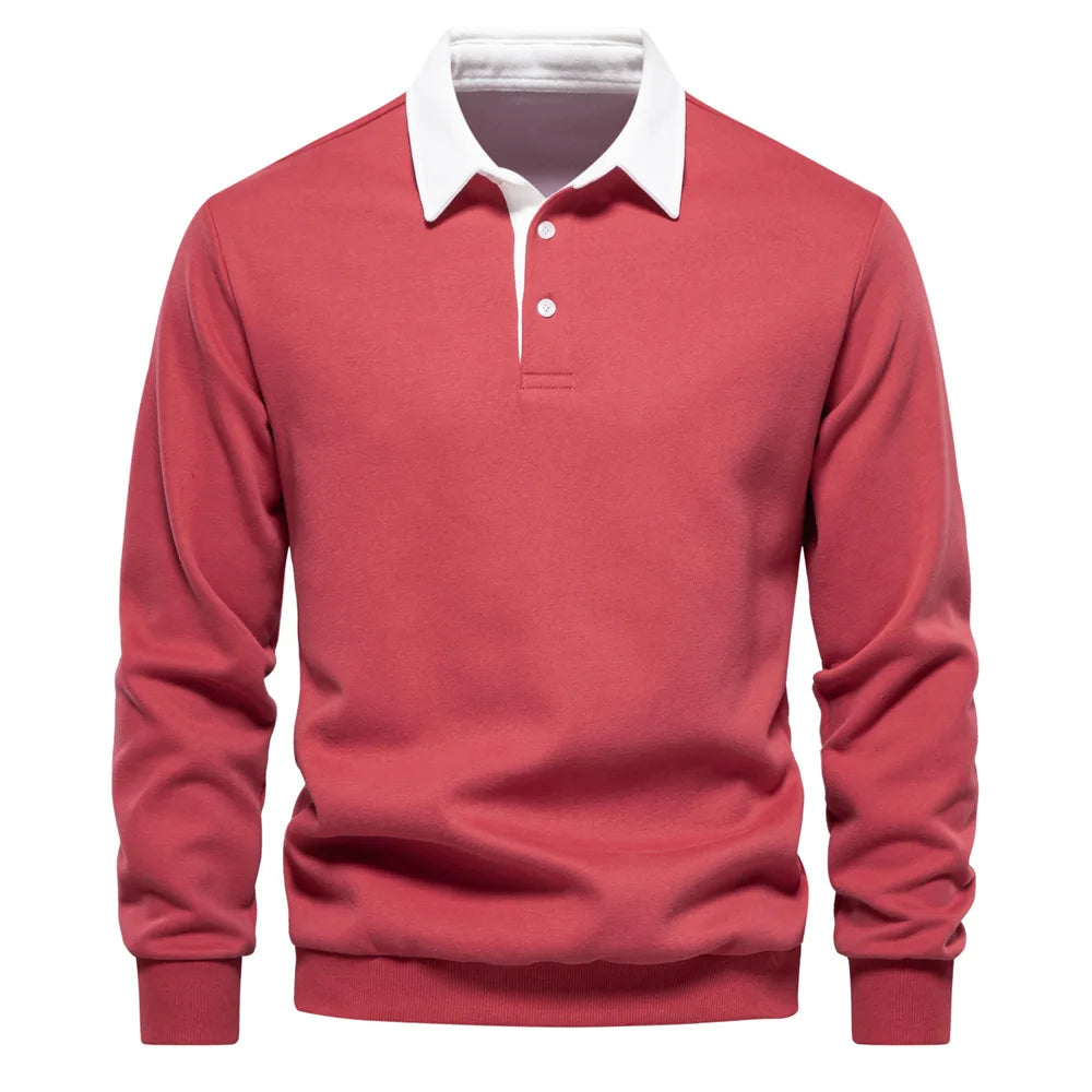 Men's Half-Zip Fleece Pullover - Long Sleeve Business Casual Shirt
