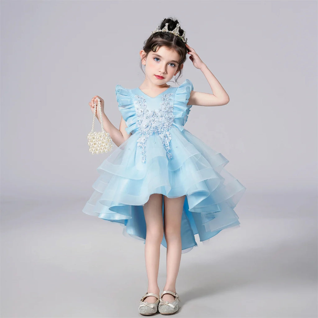 Kids Clothing Children Pageant Wedding Birthday Party Dress Princess Tuxedo Ball Gown Flower Girls' Trailing Dresses