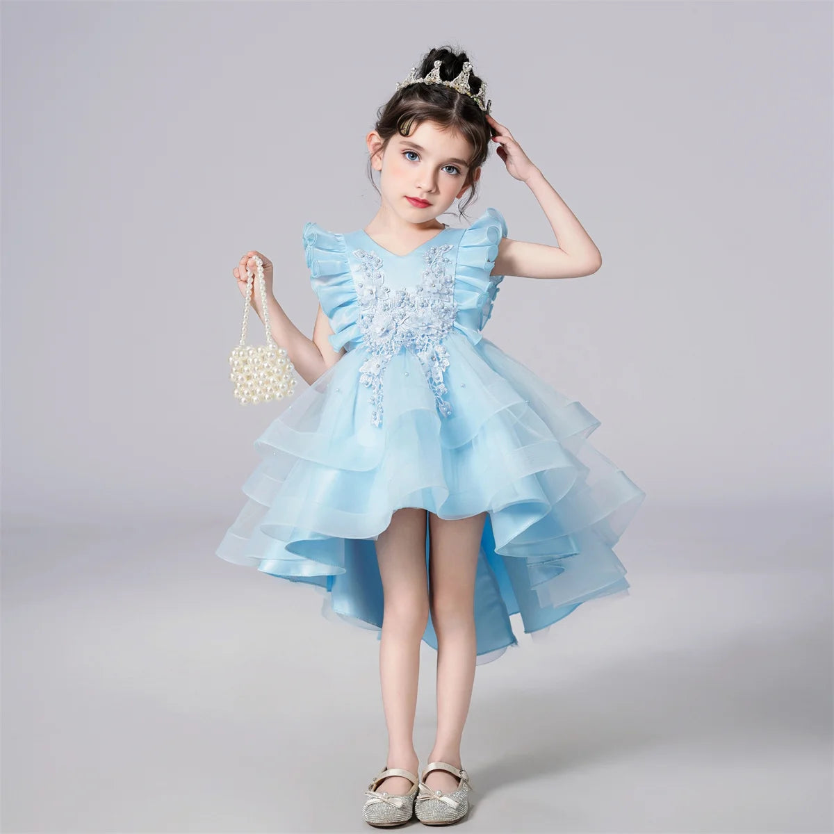 Kids Clothing Children Pageant Wedding Birthday Party Dress Princess Tuxedo Ball Gown Flower Girls' Trailing Dresses