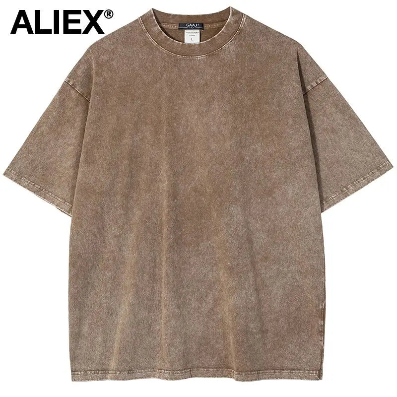 Women's 100% Cotton Oversized T-Shirt - Distressed Casual Tee
