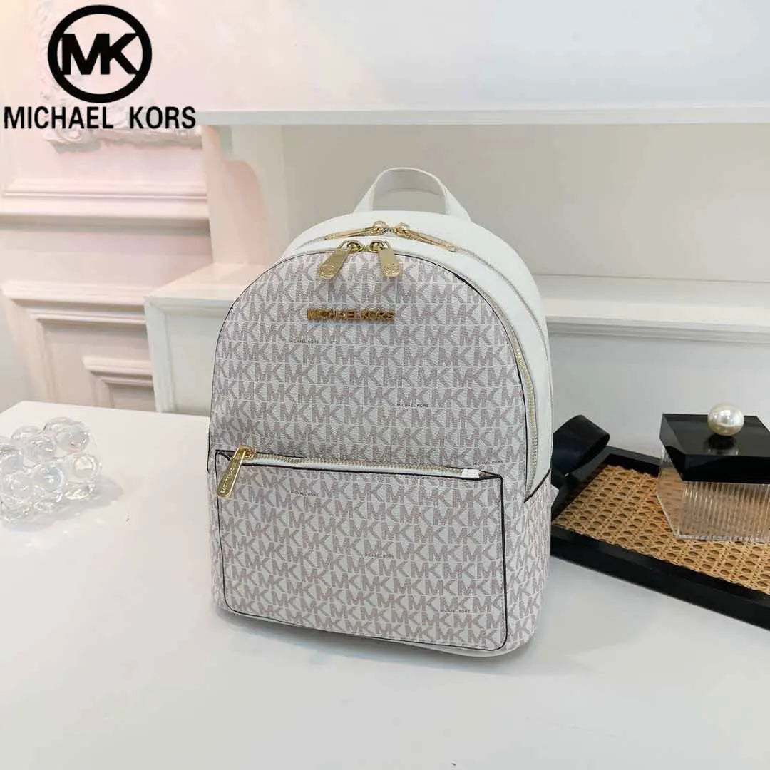 Michael Kors Sheila Series 2026 New Fashion Urban Women’s Large-Capacity Casual Travel Backpack, Simple PVC Material Waterproof