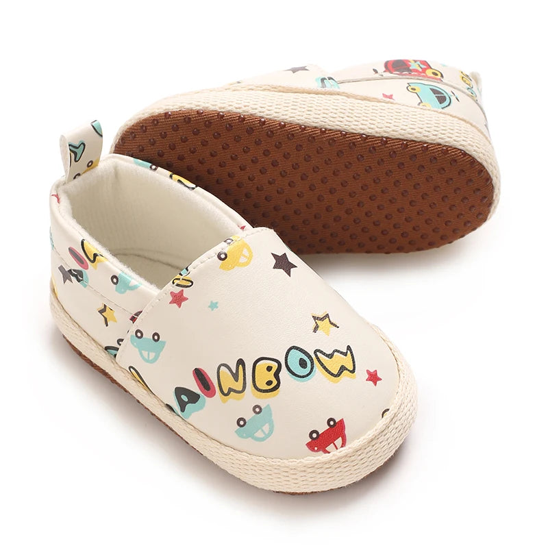 Little Star Baptismal Baby Casual Flat Shoes Spring Autumn Soft Walking Shoes For Infant Toddler 0-18 Months