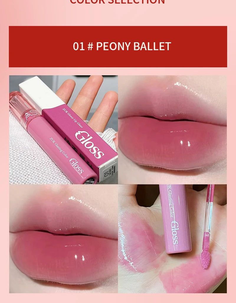 Glassy Watery Mirror Lip Gloss - Moisturizing & Glowing, for Plump Hydrated Lips, Affordable