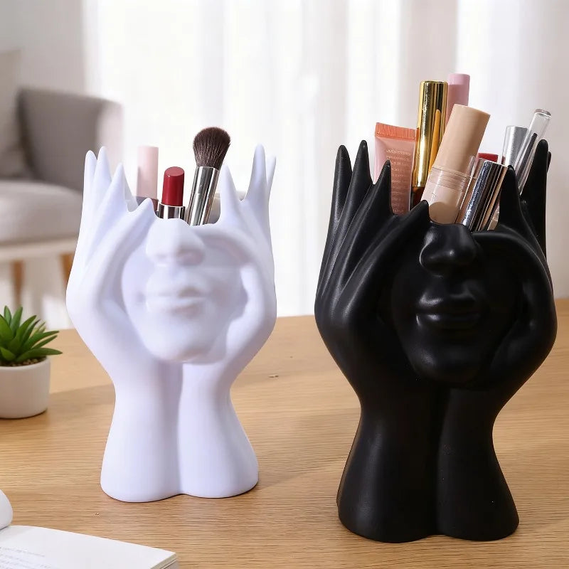 New Face Shape Makeup Brush Holder Human Body Art Styling Office Organizers Multifunctional Makeup Brush Holder Storage Box