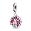 925 Sterling Silver Heart Charm Bead With Zircon Accent, GDTC Certified Fine Jewelry Gift For DIY Bracelet Makers