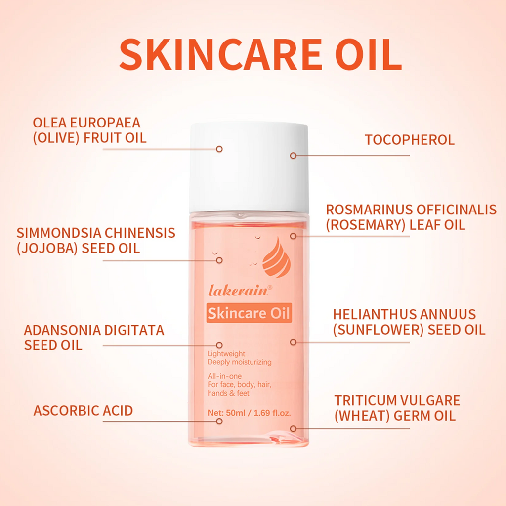 Lakerain Skincare Oil - Multipurpose Face, Body, and Hair Moisturizer