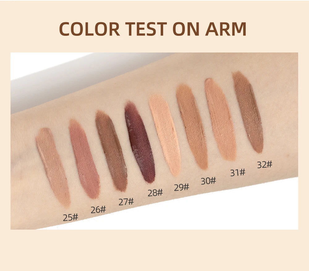 QIBEST 8 Colors Matte Liquid Eyeshadow Set Waterproof Long Lasting Eye Shadow Nude Brown Eye Pigment Makeup For Women Contouring