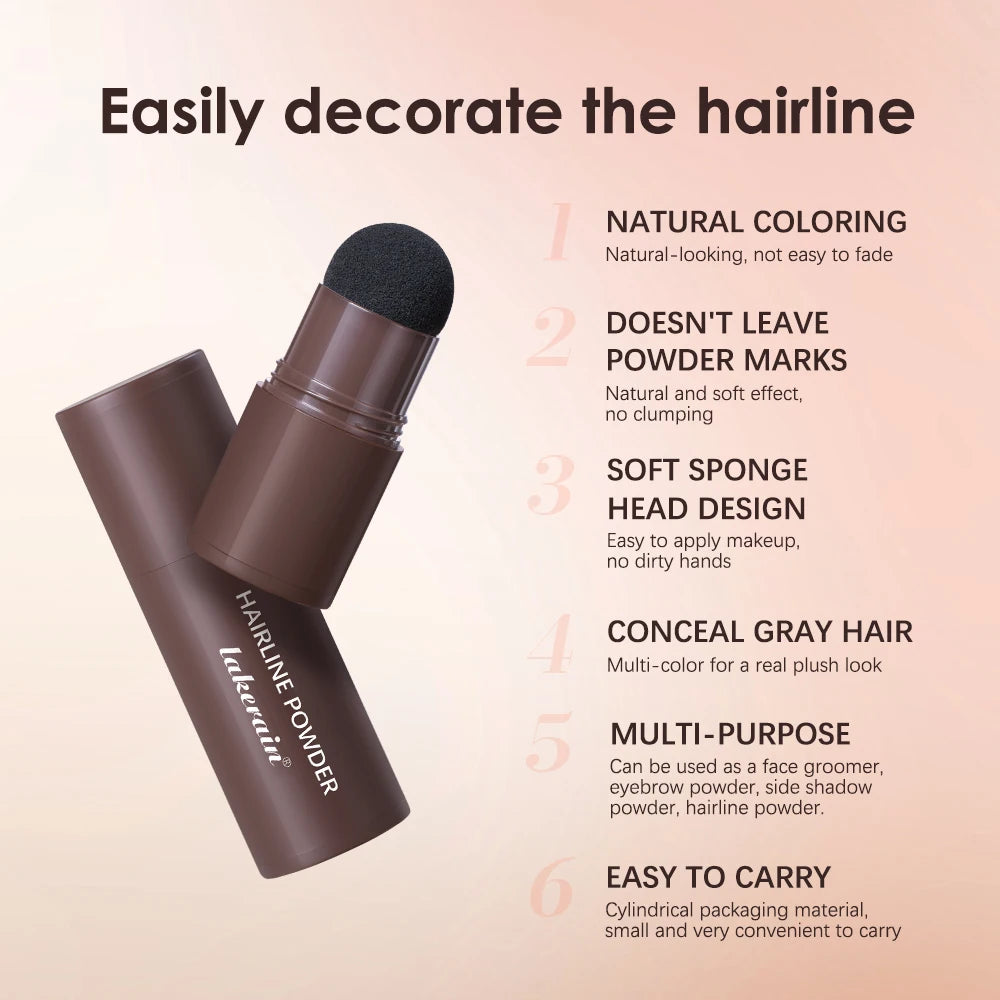 Hairline Shadow Powder Waterproof Sweat-proof Hairline Root Cover Up Filling Hair Natural Black Brown Eyebrows Contour Stick