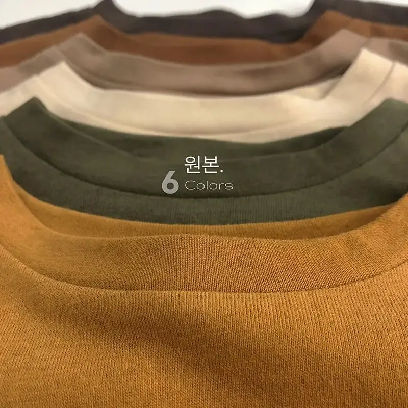 Autumn New Solid Color Children's Cotton T-shirt Long Sleeved Boys and Girls Top Fashion Children's Wear Baby T-shirt