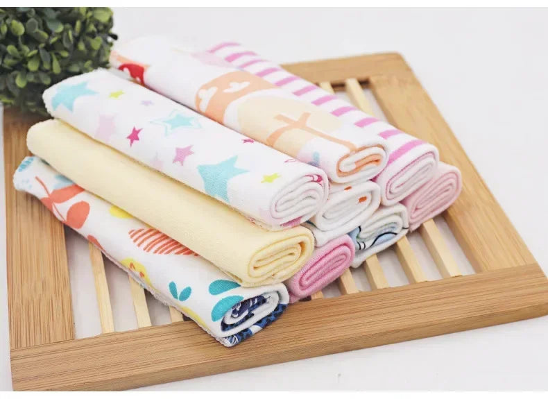 8Pcs Cotton Newborn Baby Towels Set Saliva Towel Nursing Towel Baby Boys Girls Bebe Toalha Washcloth Handkerchief Cloth Wipes