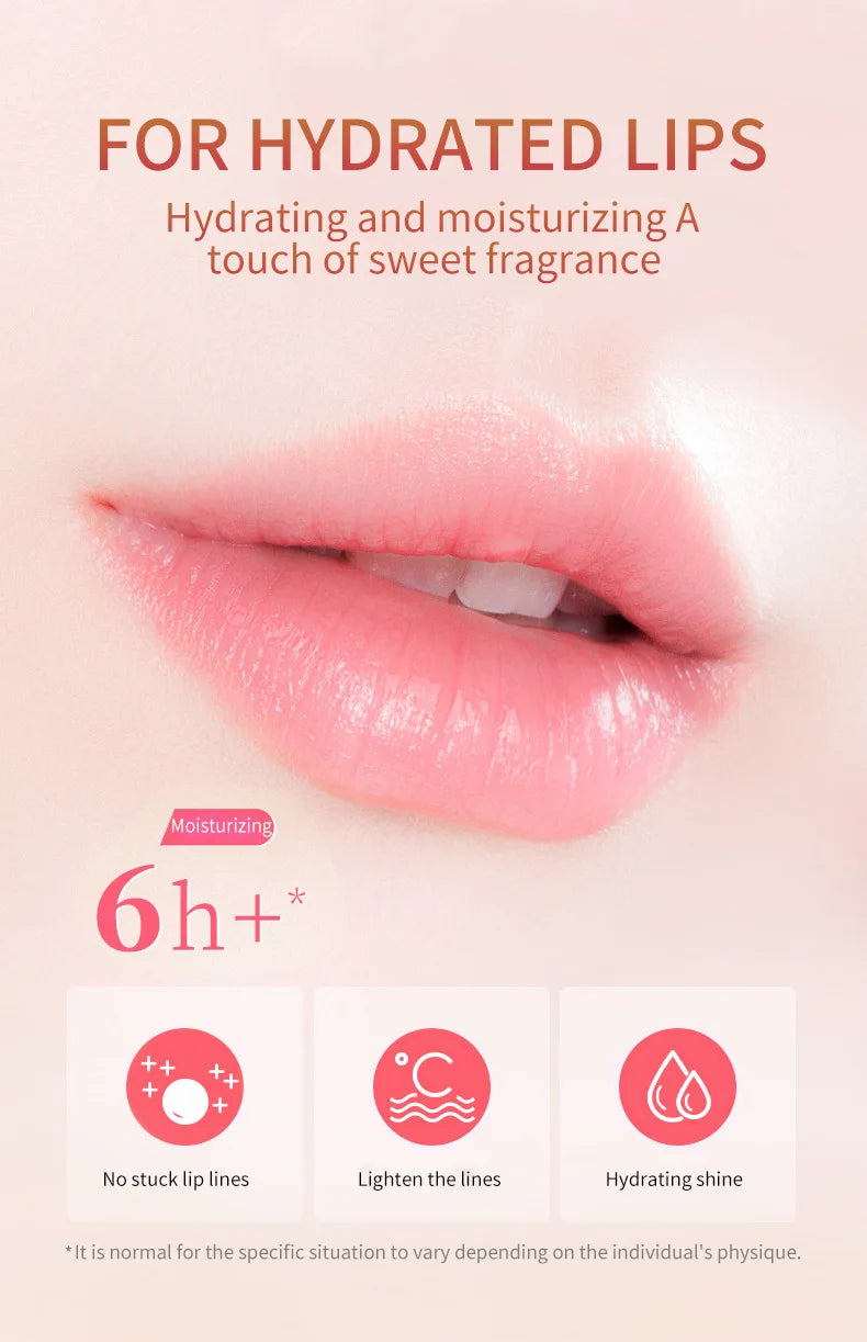 VIBELY Color Changing Lip Balm Moisturizing pH Lipstick Fruit Flavor Reduce Lip Lines Anti Cracking Hydrating Lip Care