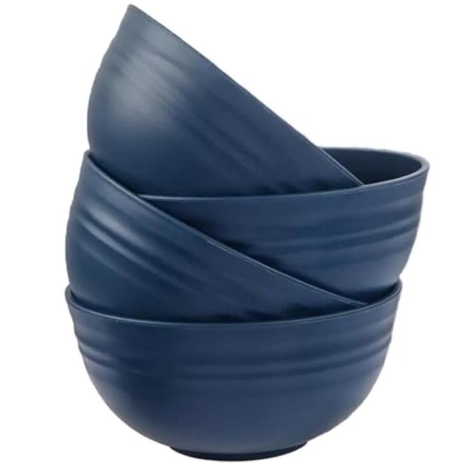 Unbreakable Wheat Straw Cereal Bowls Set of 4, 24 OZ Microwave and Dishwasher Safe Lightweight Soup and Salad Bowl Sets, Reusab