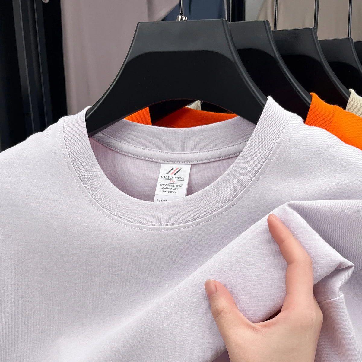 Men's Pure Cotton Casual T-Shirt - Short Sleeve Round Neck Solid Top