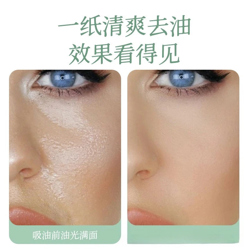 Facial Oil-absorbing Paper Facial Oil-absorbing Oil-controlling Oil-absorbing Tissue Paper 100 Pieces Portable Extraction Box
