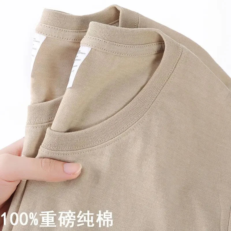 100% Cotton Short-Sleeve T-Shirt - Casual O-Neck Unisex Tee