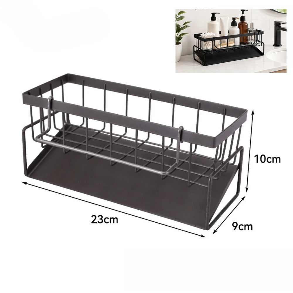 Estante de drenaje para fregadero, soporte flexible para grifo de esponja, escurridor de jabón, toallero, organizador de estantes, accesorios de cocina