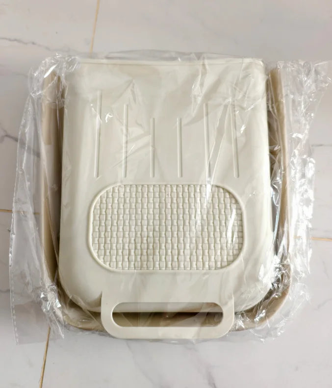 Cubo de basura plegable montado en la pared de la cocina, cubo de basura colgante para armario del hogar, cubo de basura colgante clasificado, accesorios de cocina