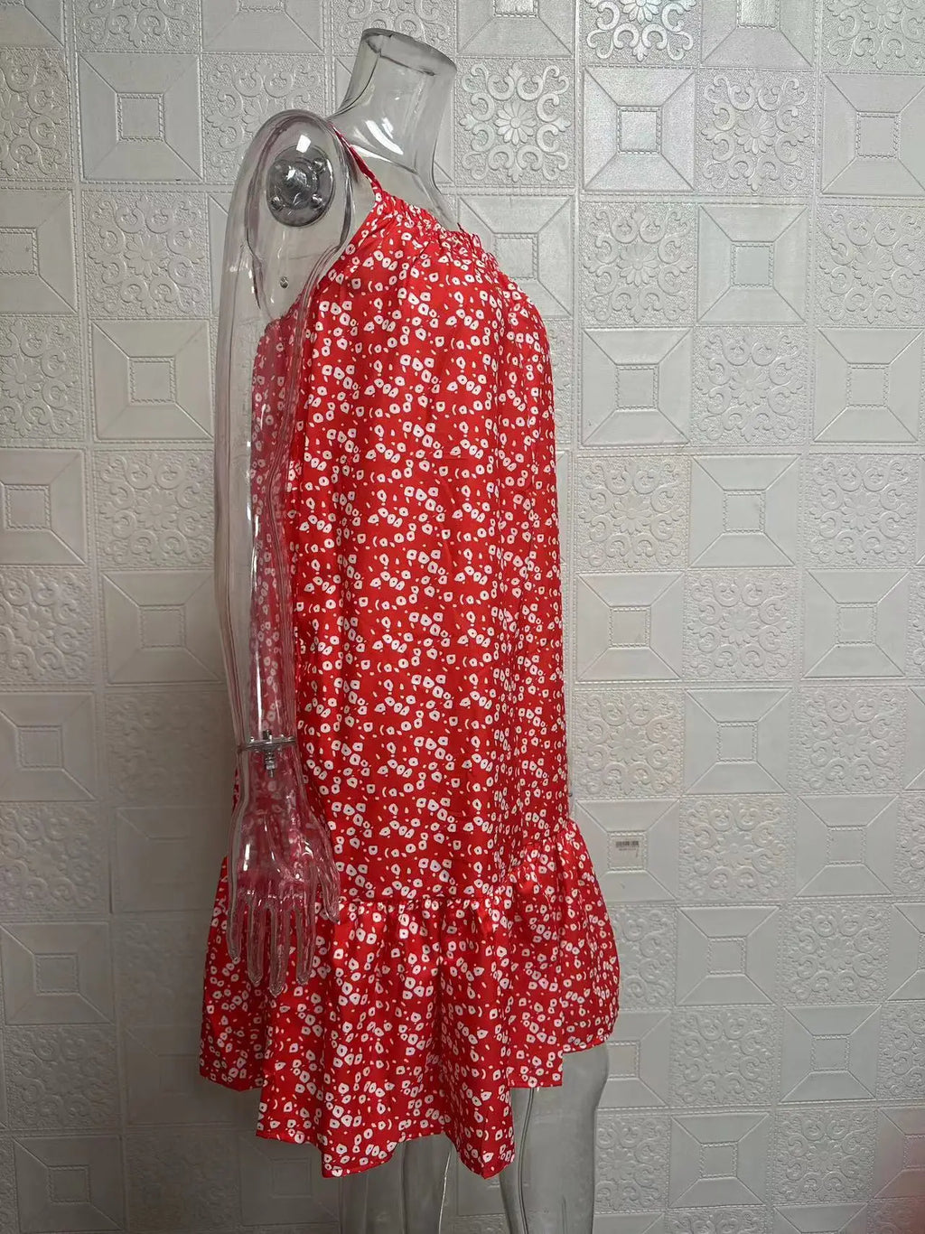 Summer New Floral Sleeveless Spaghetti Strap Tank Flowy Midi Dress Women Casual EU US