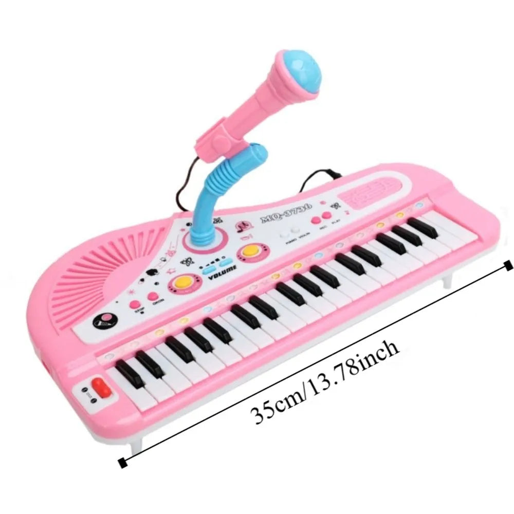 Plastic 37 Key Piano Musical Simulation with Microphone 37 Key Electronic Keyboard Learning Musical Instruments