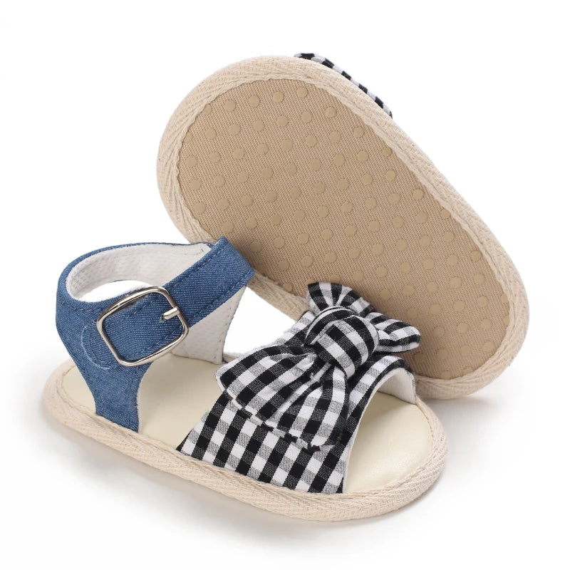 Baby Girl Summer Sandals 0-1 Year Cute Bow First Walker Soft Comfortable Newborn