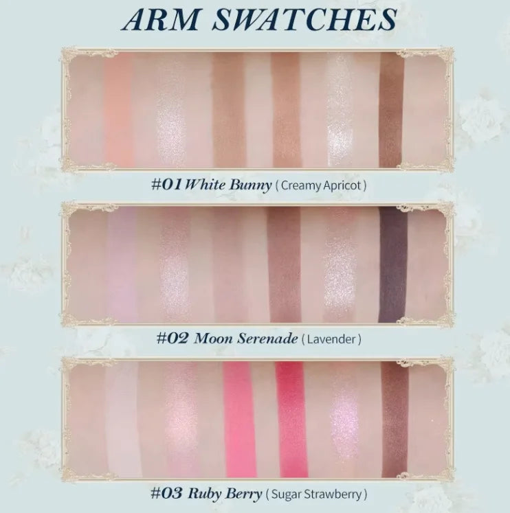Flowerknows SWEETIE BEAR COLLECTION 6 Color Eye Shadow Palette Long Lasting Glitter Shimmer Finish Eyeshadow Powder