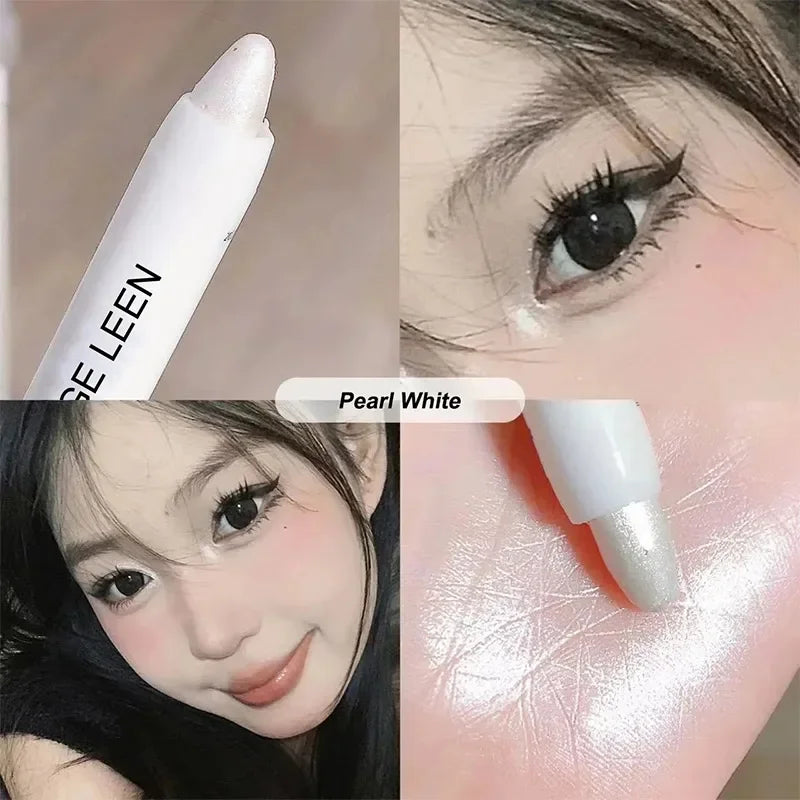 Pearlescent Eye Shadow Pen Glitter Eyeline Waterproof No smudging Highlight Eyeshadow Penlic Silkworm Liner Pen Shimmer Cosmetic