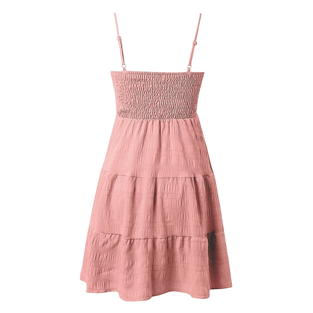 Bohemian Beach Sundress Women Sexy Sleeveless Backless Big Swing Mini Dress Solid Spaghetti Strap Ruffles Dresses Vestidos