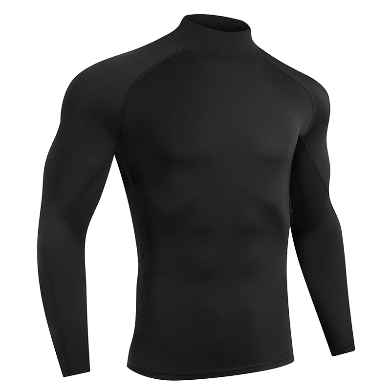 Men's Long Sleeve Compression Shirt Quick Dry Fitness Running Top