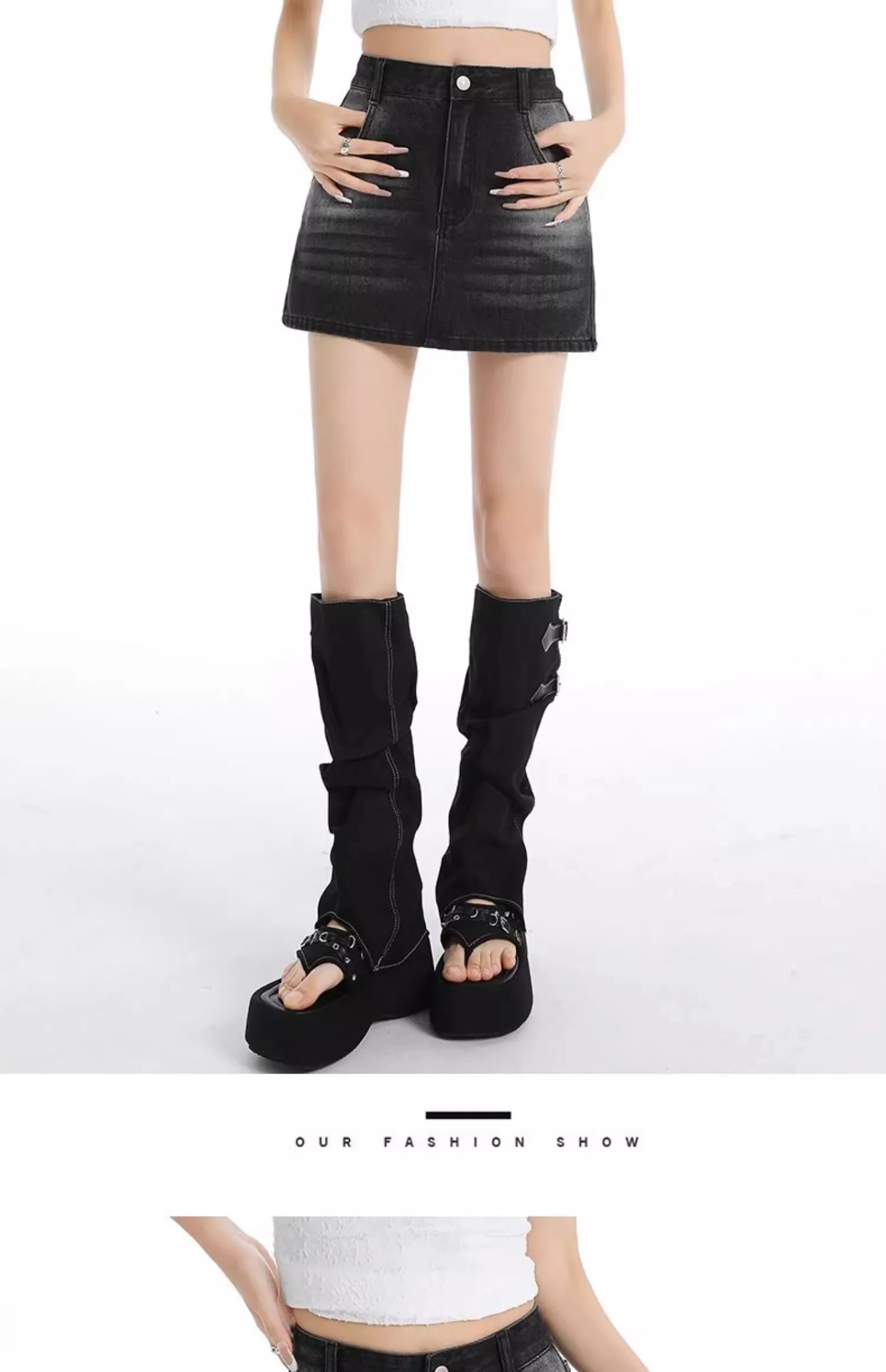 Retro American Washed Slim Fit Denim  Skirt Women Summer Hot Girl High Waist Bodycon Anti Exposure a Line Half Body Skirt