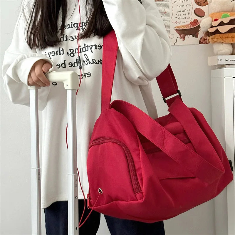 2026 New Women Large Capacity Canvas Crossbody Travel Tote Bag Casual Shoulder Messenger Bag Sports Yoga Satchel Handbags Female