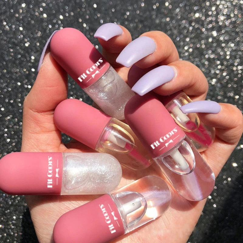 Capsule Liquid Lip Blam Moisturizing Transparent Color Changing Lip Plumper Volumising Essence Oil Mirror Jelly Lipgloss Makeup