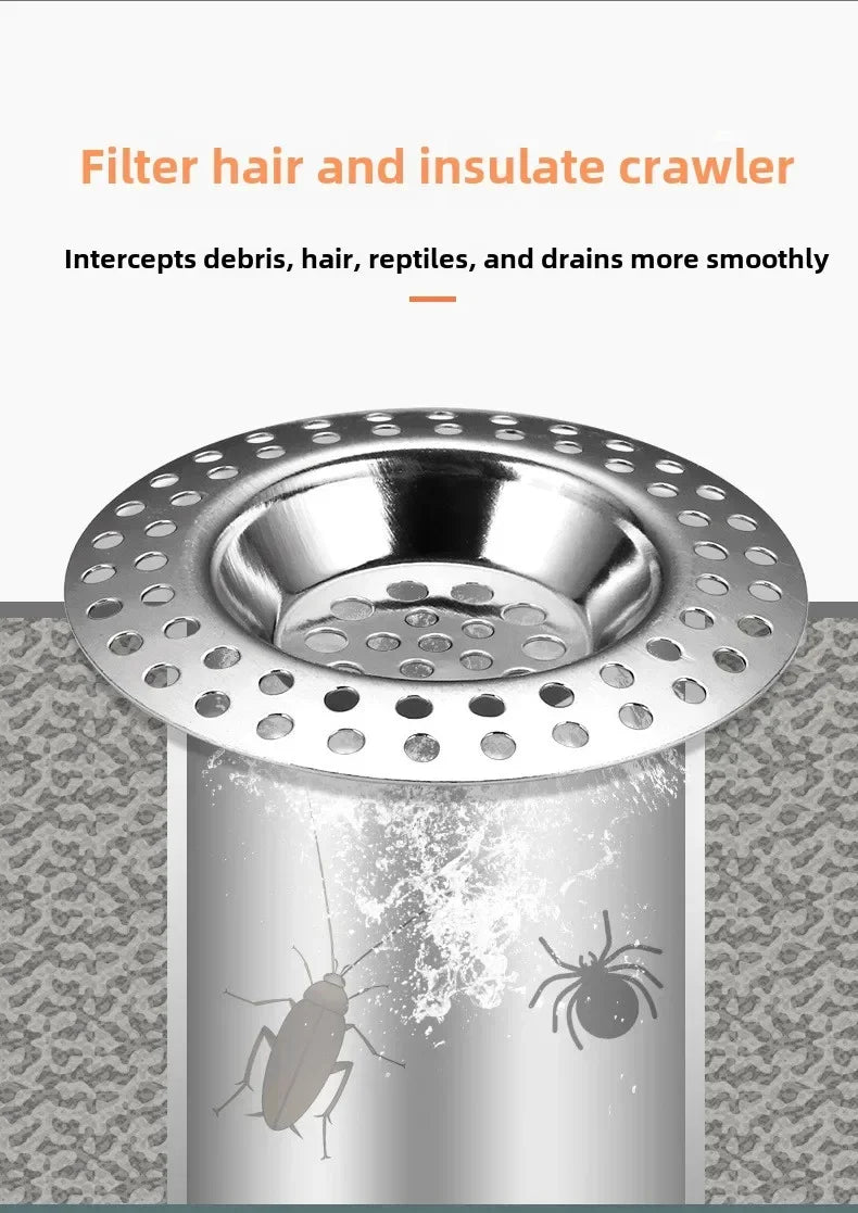 Kitchen Sink Mesh Filter Stainless Steel Drain Mesh Protects From Clogging Kitchen Fittings