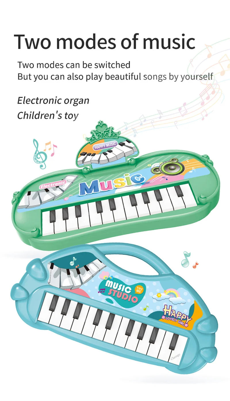 Electronic Piano Toys 13 Key Portable Music Piano Toy Electronic Musical Instrument Toys Multifunctional Kids Music Learning Toy