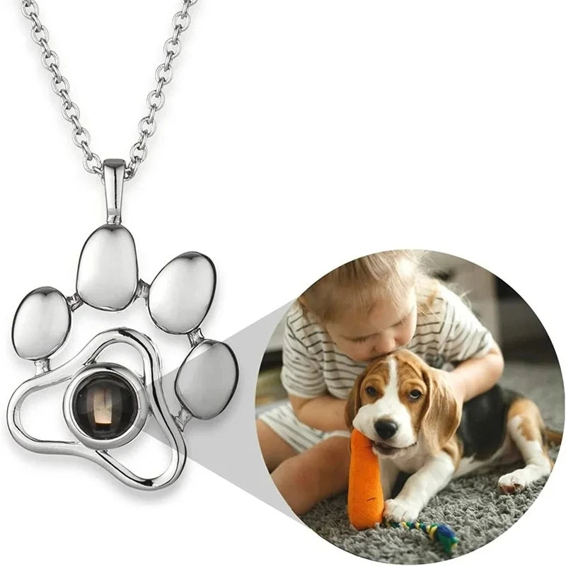 Custom Photo Projection Necklace With I Love You In 100 Languages Personalized Gift For Women