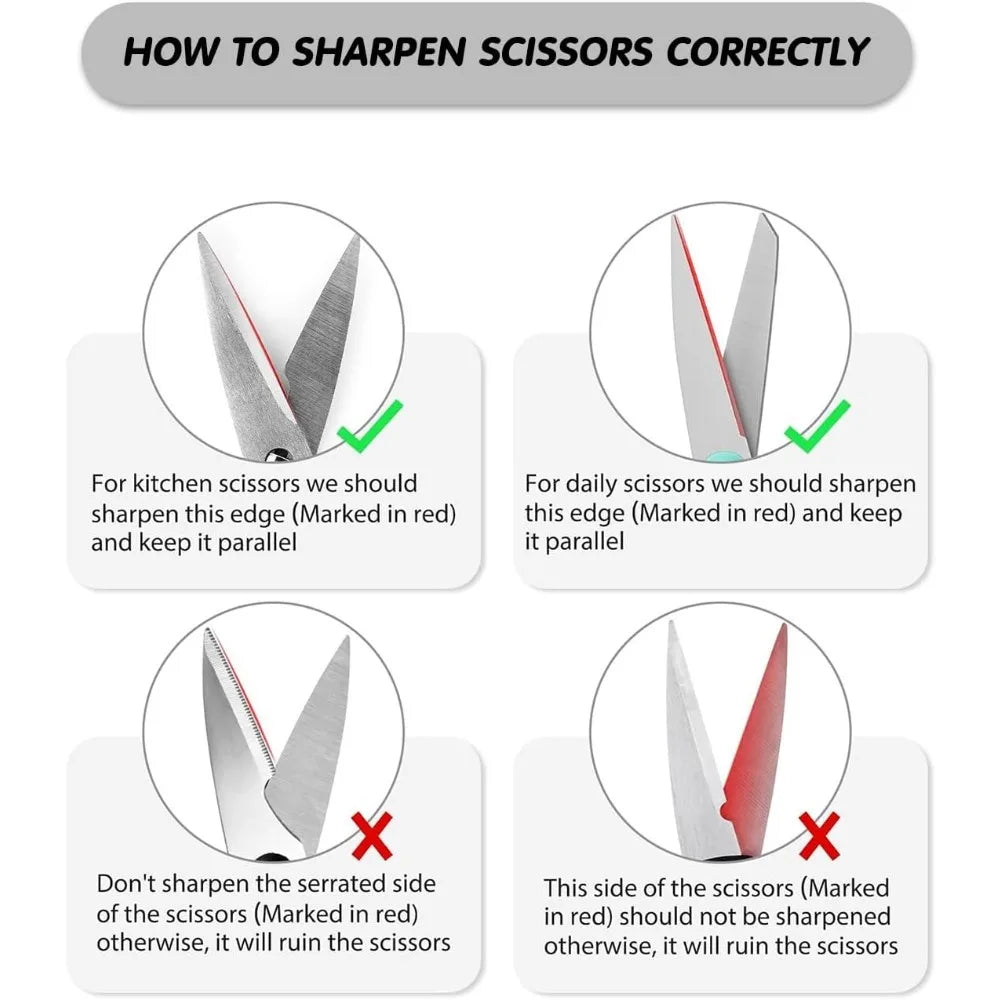 4-in-1 Kitchen Knife Sharpener - Portable Non-Slip Sharpening Tool