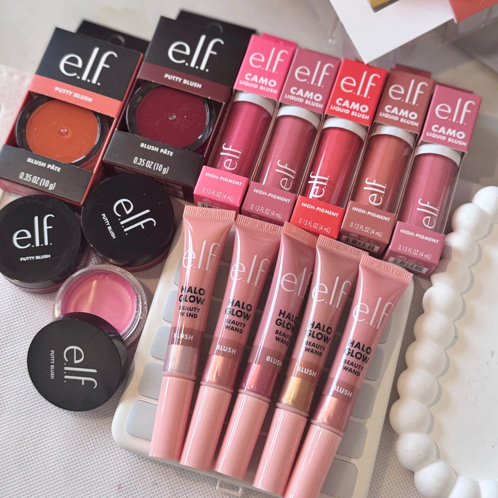 Elf Fruit Flavor Lip Gloss Power Grip Primer Cream Blush Lip&Cheek Liquid Powder Blusher Contour Air Cushion Stick Brand Makeup