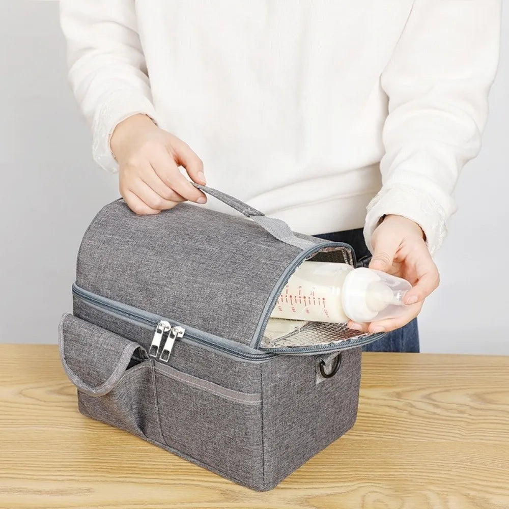Portable Thermal Lunch Bag Waterproof Double Thickened Cooler Pack Aluminum Foil Large Capacity Insulated Food Storage Office