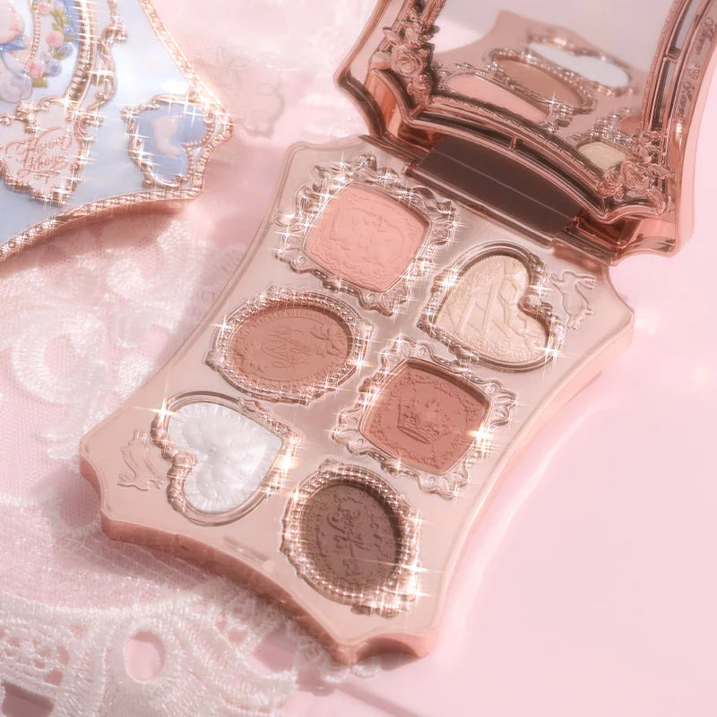 Flower Knows Makeup Bunny Garden Eyeshadows Collection 6-Color Long Lasting Makeup Natural Nudes Waterproof Eye Shadows Palette