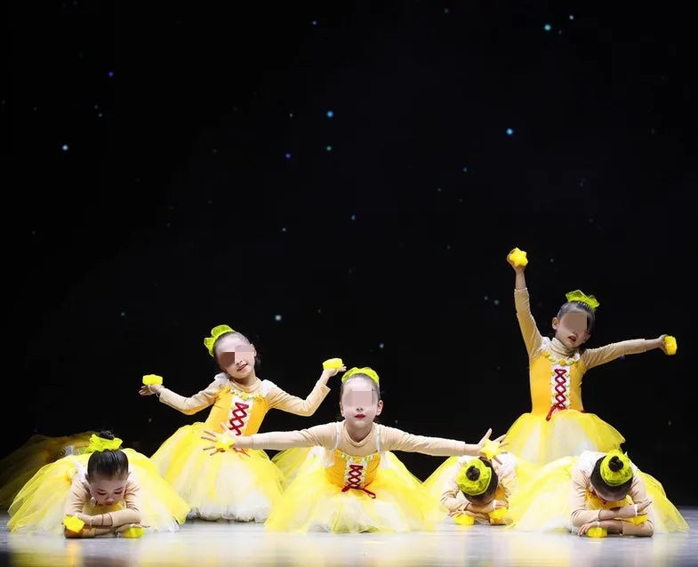 Girls Clothes Ballerine Baby Dresses Vestido Outfit Girl Ballet Leotards Robe Fille Summer Kids Ballet Dress Tutu Dance Costumes