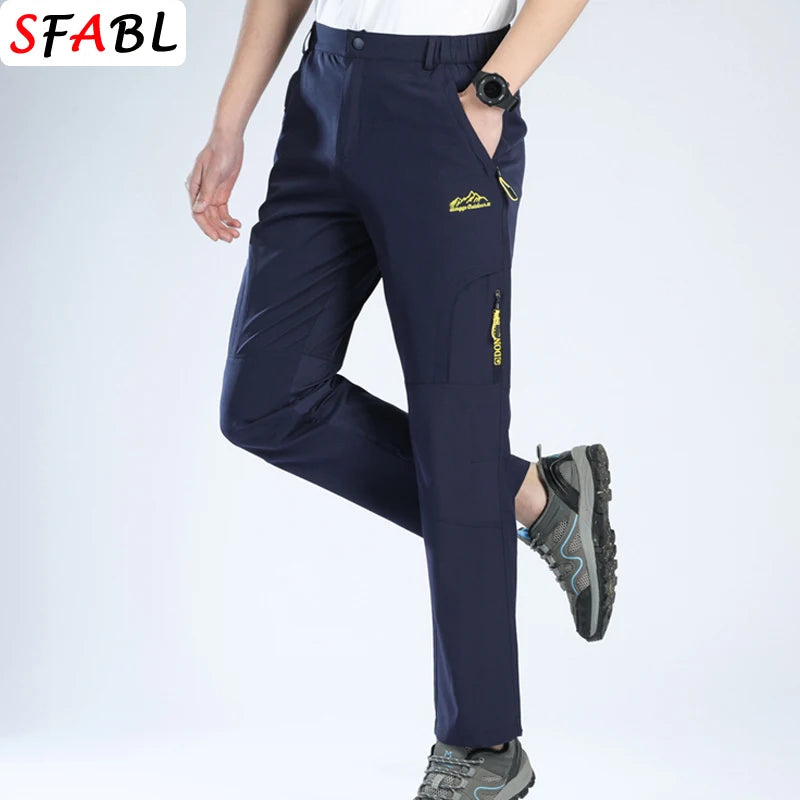 Summer Outdoor Sports Pants Men Women'S Hiking Camping Trousers Quick Dry Stretch Tactical Pants Lightweight Trekking Pants Xl-5Xl