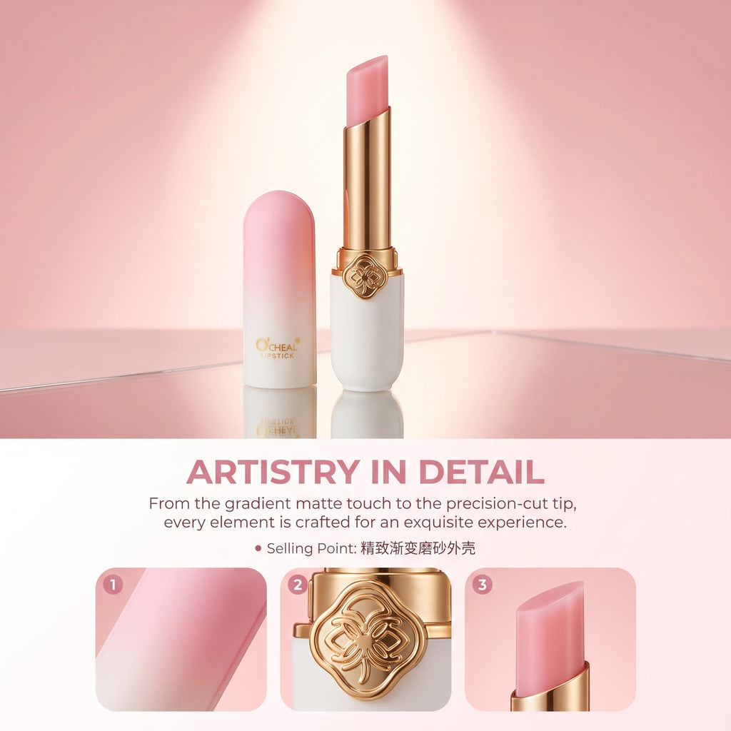 Twist Up Solid Lipstick Stick Moisturizing Pink Shine Glossy Long Lasting Smooth Lip Color Crayon Party Festival Daily Makeup