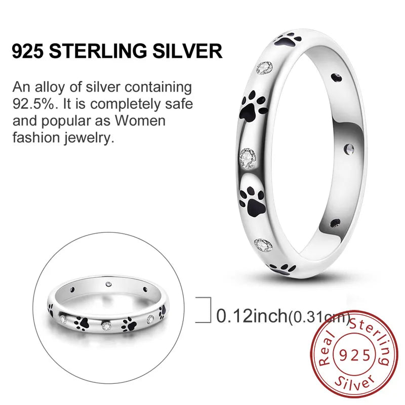Rings Original 925 Sterling Silver Rings Bow Heart Sun Moon Star Zircon Rings For Women'S Jewelry Birthday Anniversary Gifts