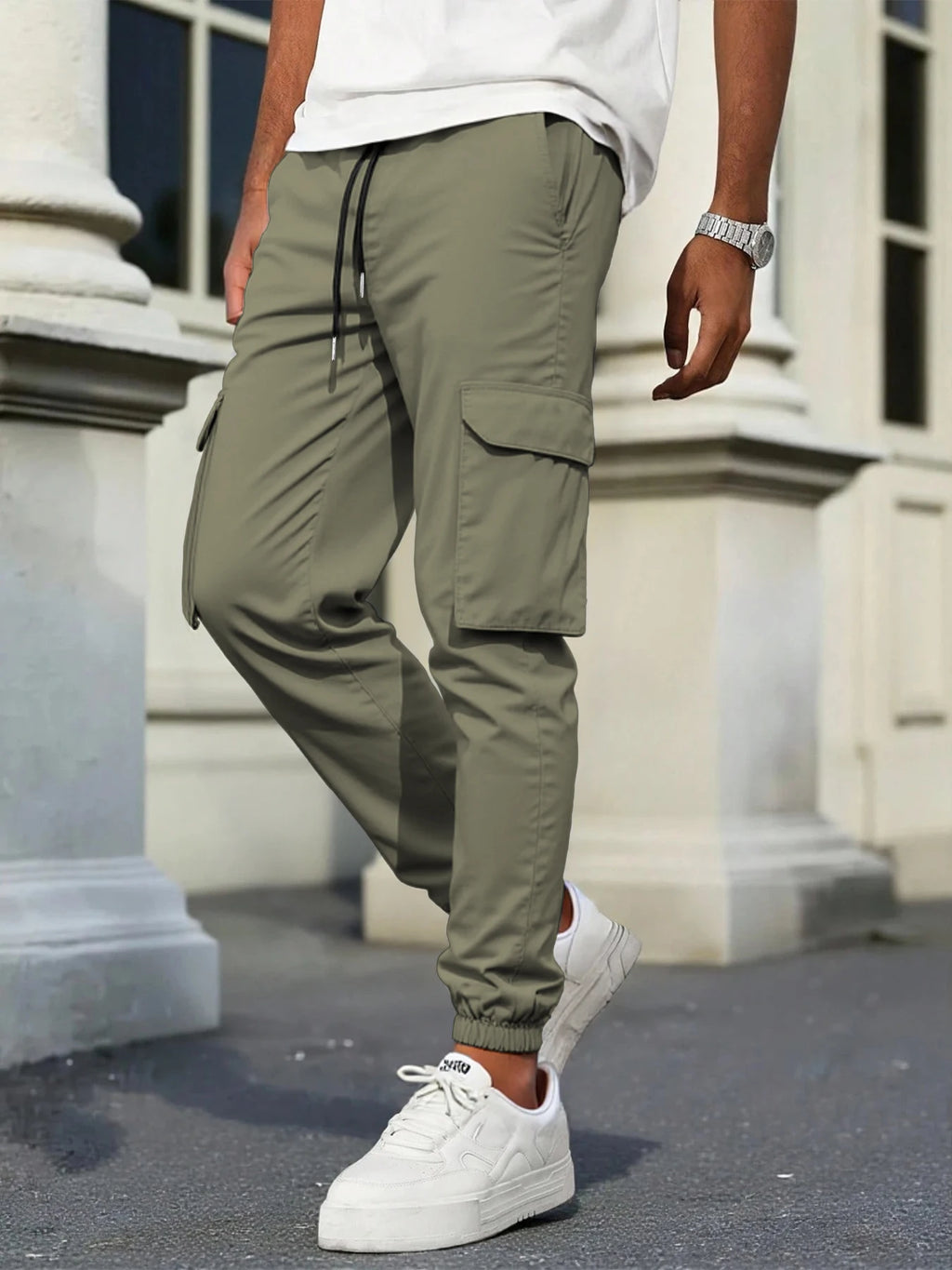 Men's High-Street Loose Straight Leg Workwear Trousers Sporty Casual Jacket Pants Streetwear Fashion Loose Fit Utility Pants