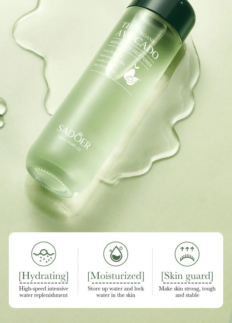 SADOER Avocado Skincare 6-Piece Set - Cleansing, Moisturizing, Care